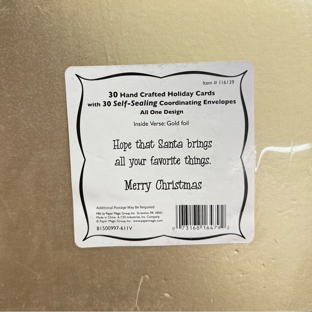 Handcrafted 3D Christmas Cards Set of 30‎ Cookies for Santa Theme by Paper Magic - Picture 6 of 11